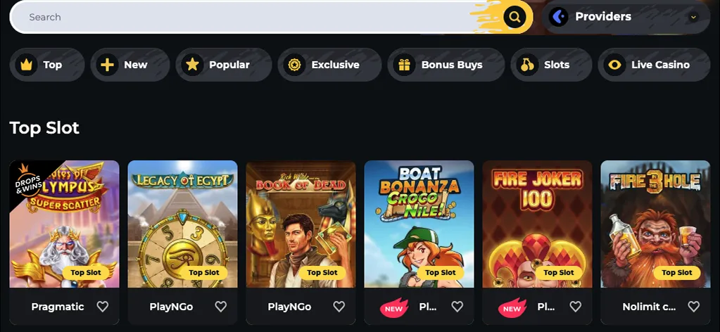 boomerang casino games catalogue